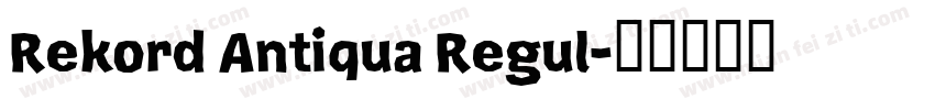Rekord Antiqua Regul字体转换